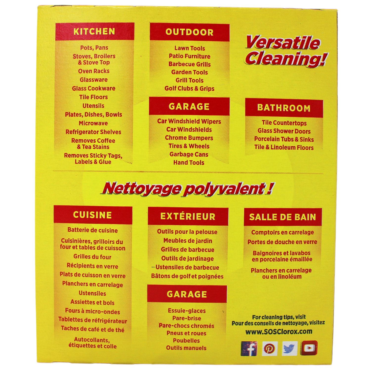 SOS STEEL WOOL PADS 10CT