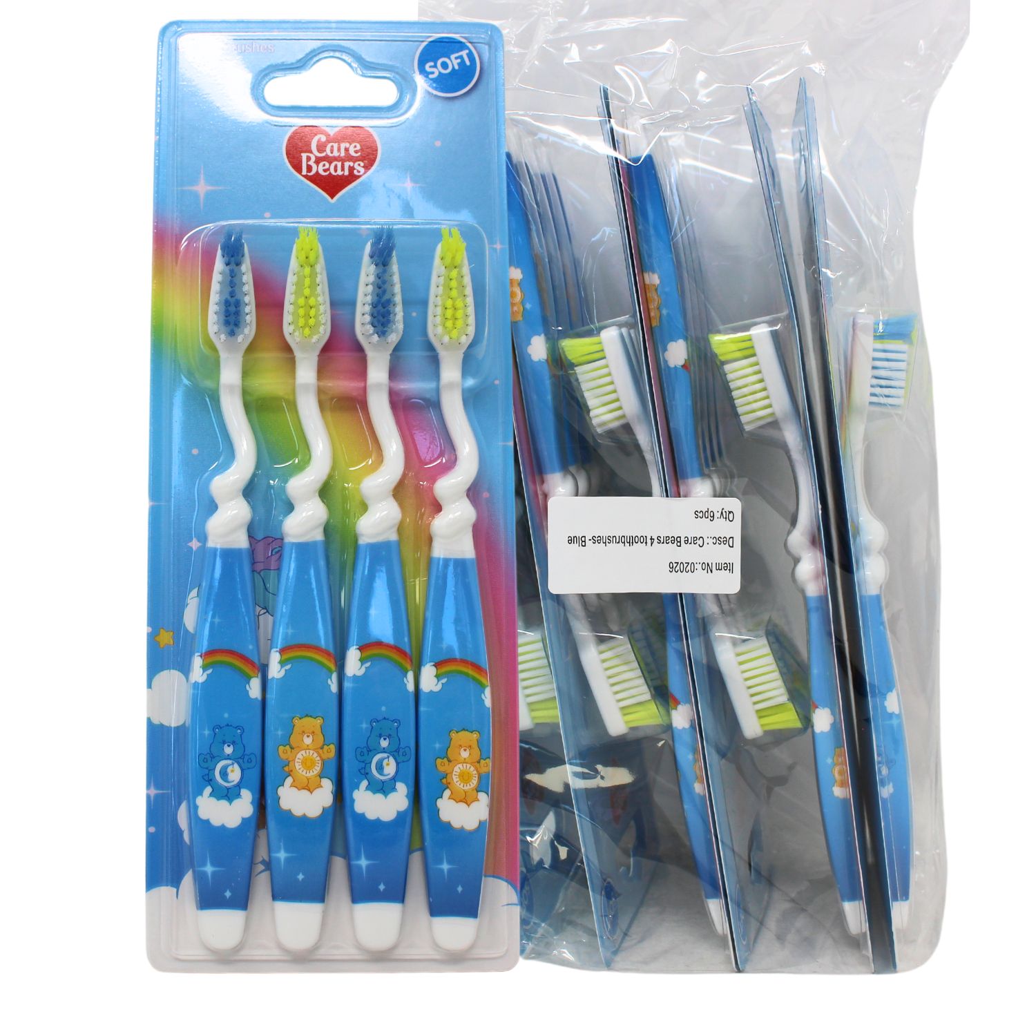 CARE BEARS KIDS T/B 4CT BLUE SOFT/6X4