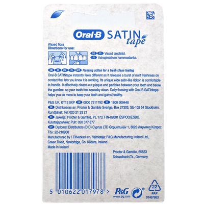 ORAL-B SATIN TAPE FLOSS 25M (MINT)