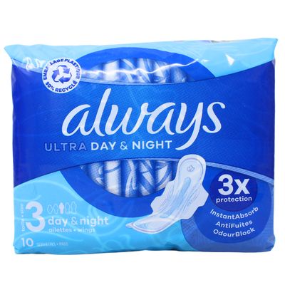 ALWAYS ULTRA DAY &amp; NIGHT 10CT W/ WINGS/16
