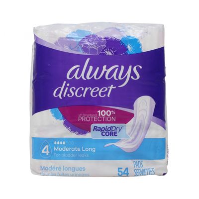 ALWAYS DISCREET 54CT PADS MOD LONG (B)/R4