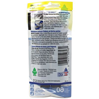 LITTLE TREES VENT WRAP ODOR ELIMINATOR (4 PACK)