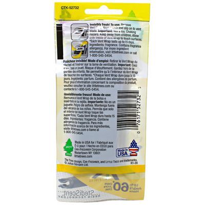 LITTLE TREES VENT WRAP VANILLAROMA (4 PACK)