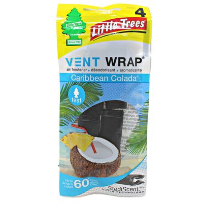 LITTLE TREES VENT WRAP A/F 4CT CARIBBEAN COLADA