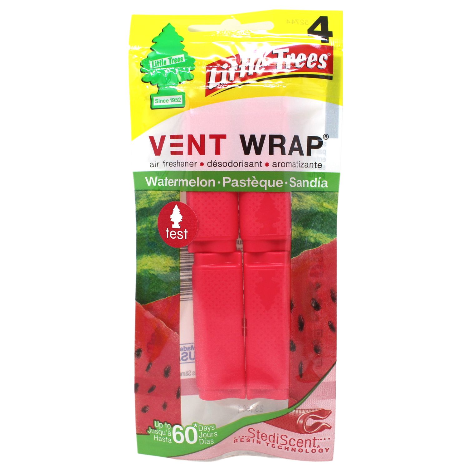 LITTLE TREES VENT WRAP A/F 4CT WATERMELON
