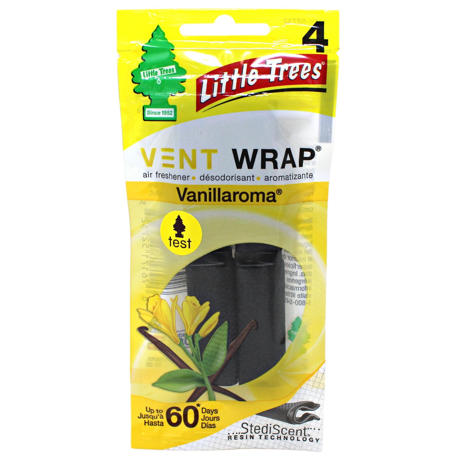 LITTLE TREES VENT WRAP A/F 4CT VANILLAROMA