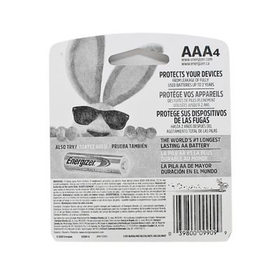 ENERGIZER MAX BATTERY AAA-4