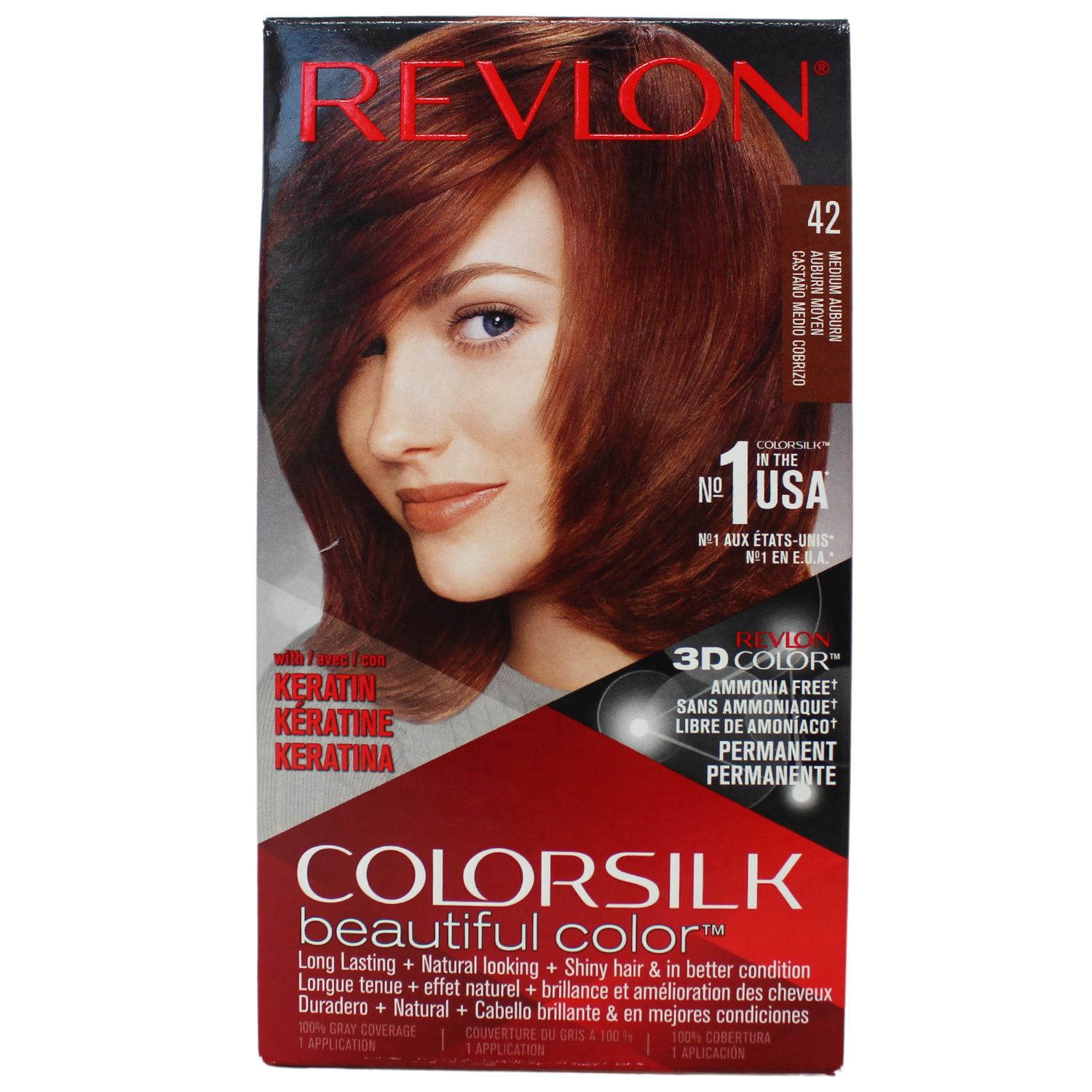 REVLON COLORSILK #42 MEDIUM AUBURN