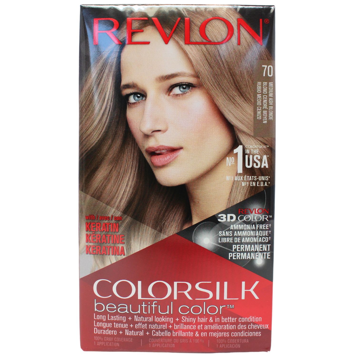 REVLON COLORSILK #70 MEDIUM ASH BLONDE