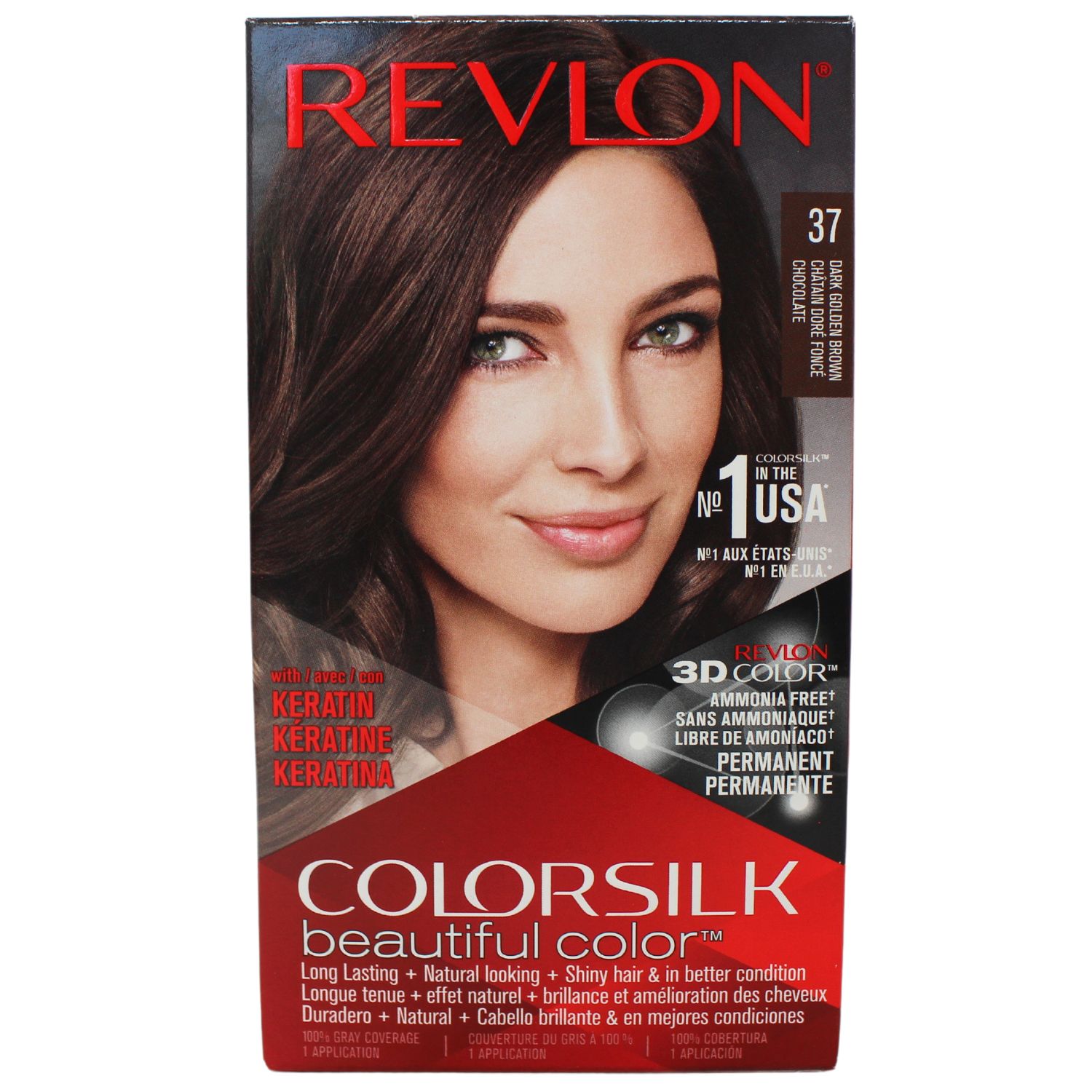 REVLON COLORSILK #37 DARK GOLDEN BROWN