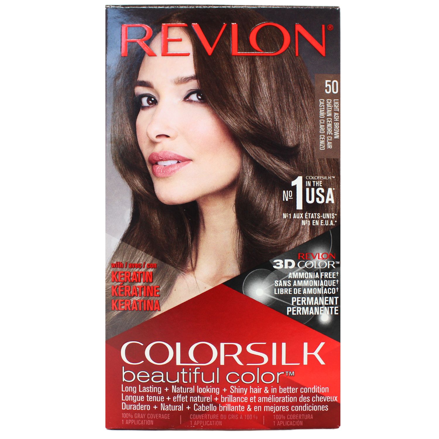 REVLON COLORSILK #50 LIGHT ASH BROWN