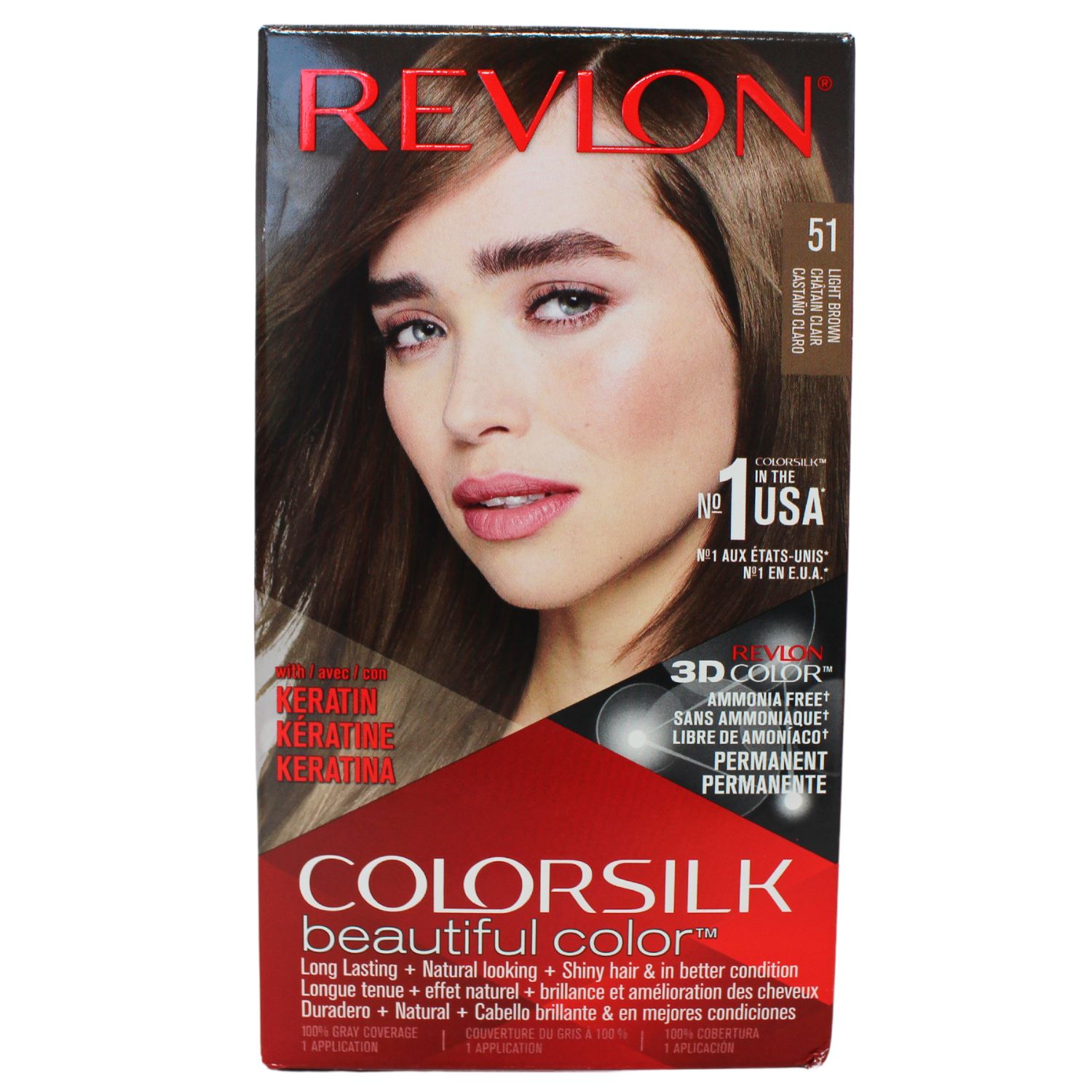 REVLON COLORSILK #51 LIGHT BROWN