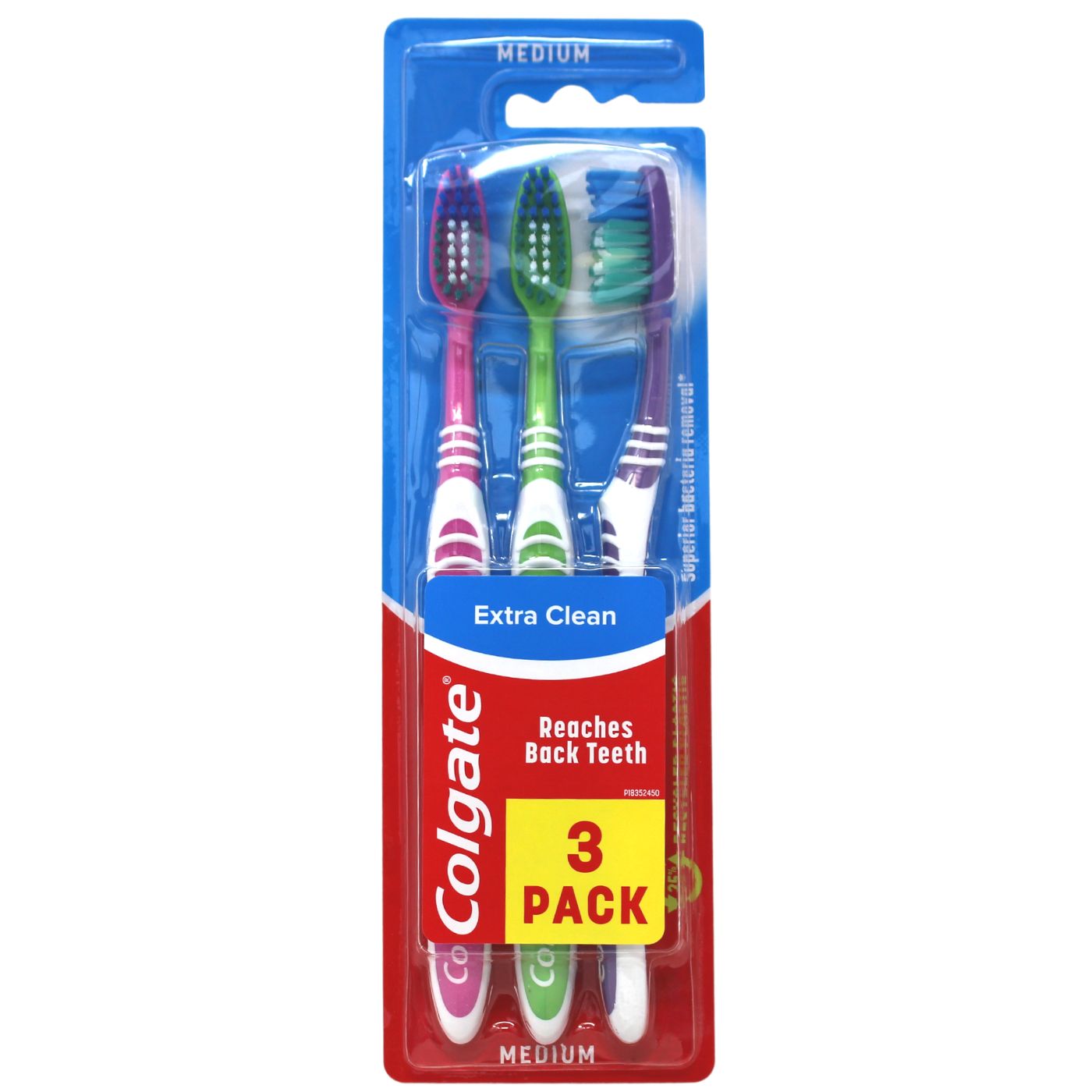 COLGATE T/B MEDIUM 3CT EXTRA CLEAN/6
