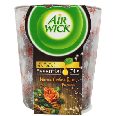 AIRWICK SCENTED CANDLE 105G WARM AMBER ROSE