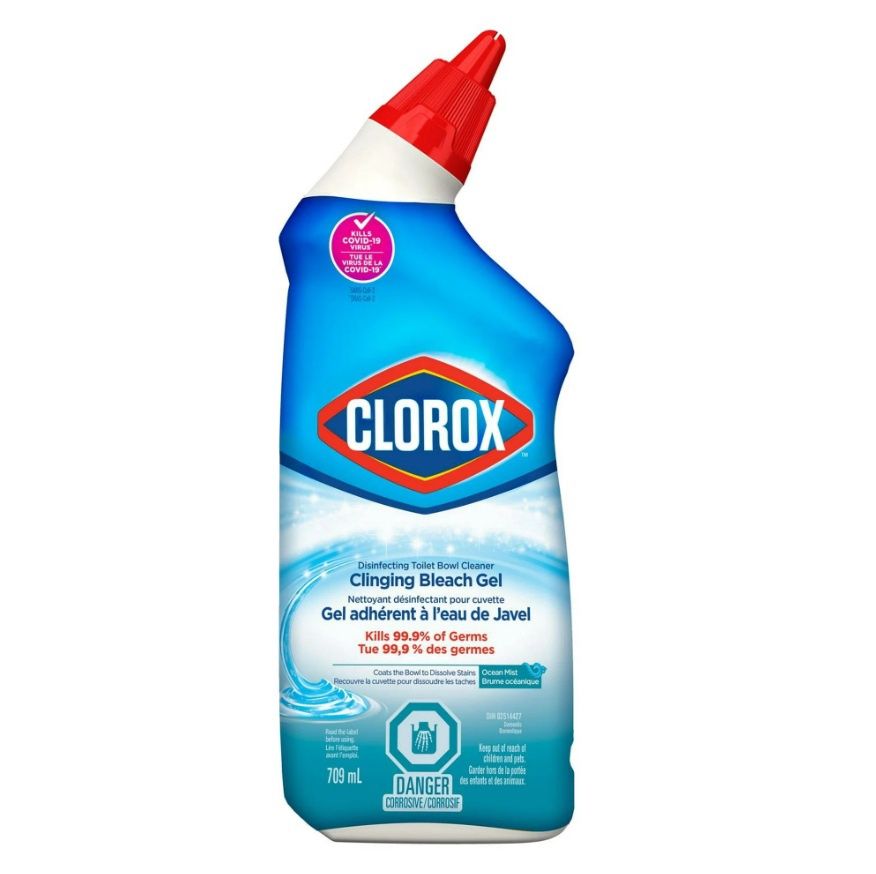 CLOROX TOILET CLEANING BLEACH GEL OCEAN MIST 709ML