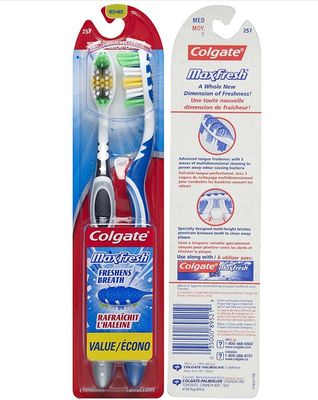 COLGATE T/B MEDIUM 2CT MAX FRESH