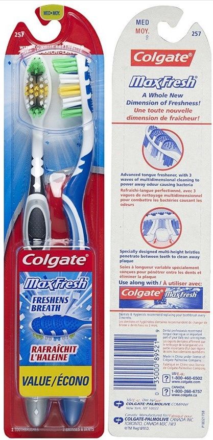 COLGATE TOOTHBRUSH MAX FRESH MEDIUM (2PACK)