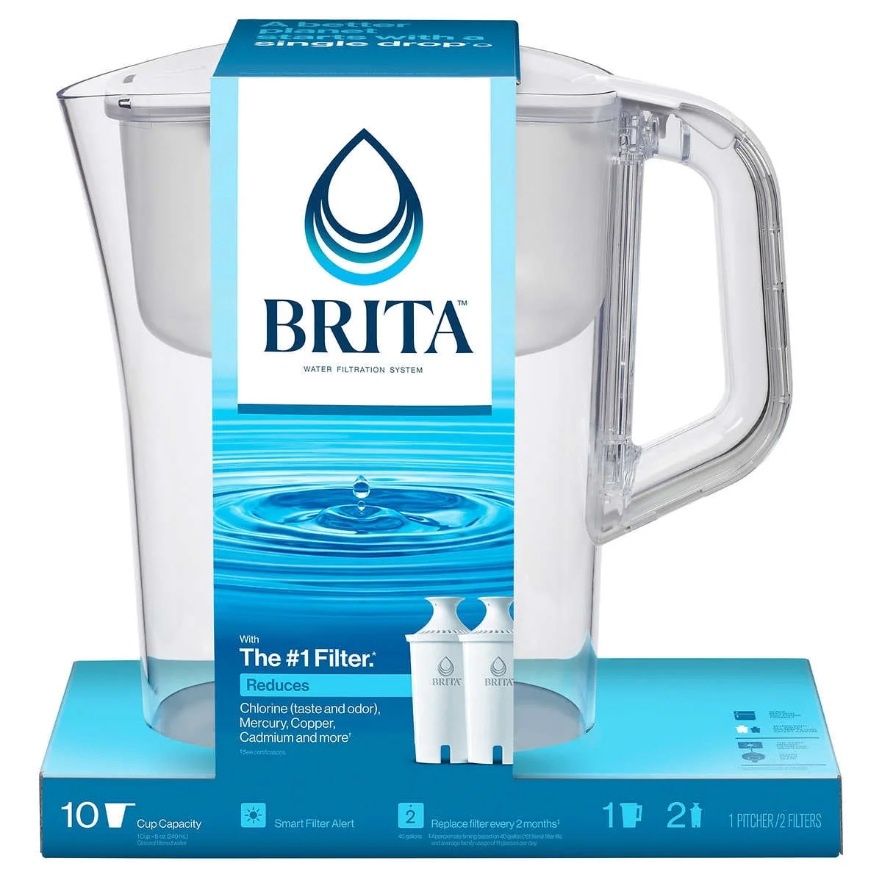 BRITA 10 CUP PITCHER (2FILTERS)
