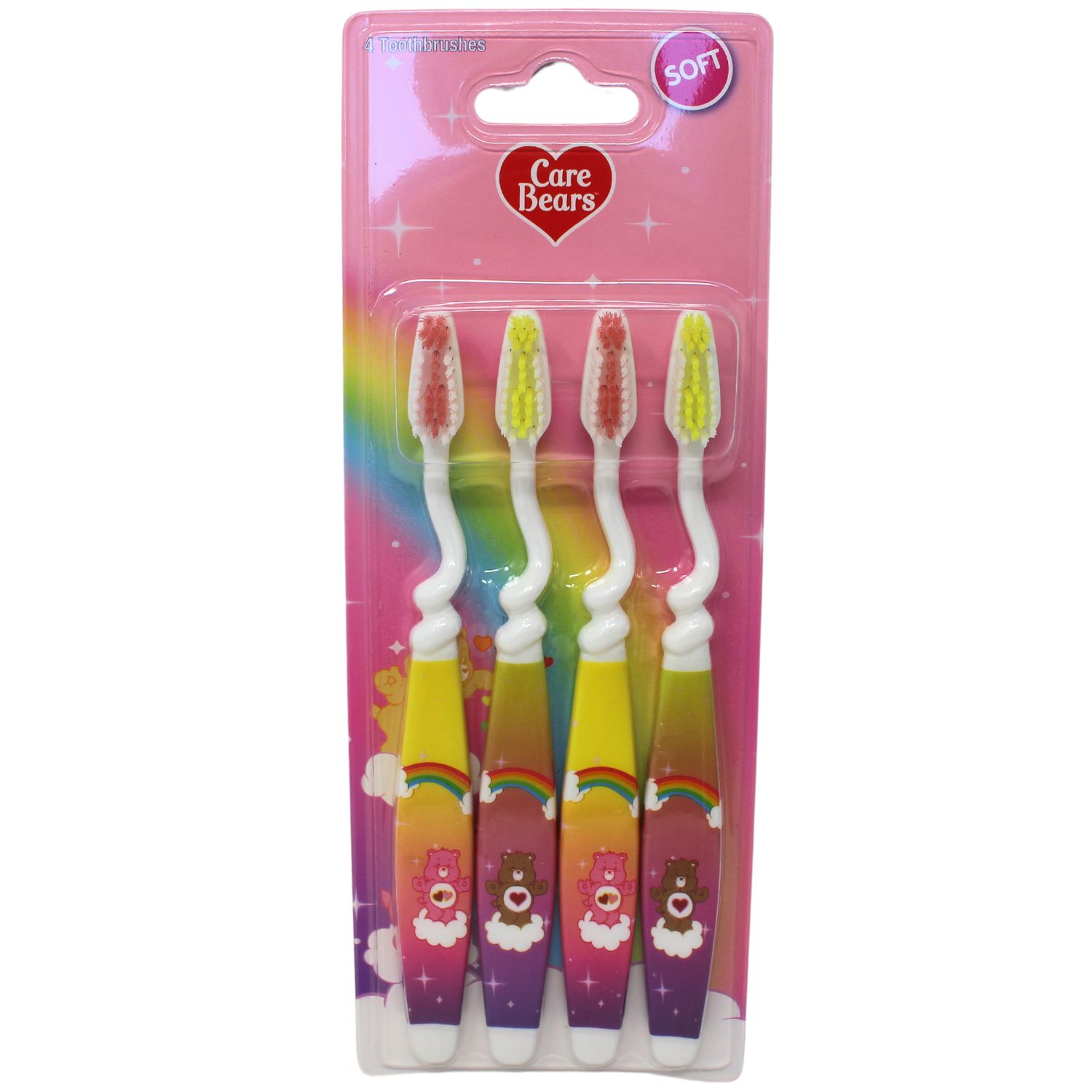 CARE BEARS KIDS PINK TOOTHBRUSHS SOFT (4PACK)