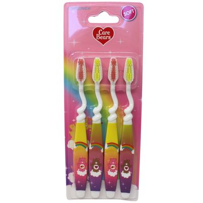 CARE BEARS KIDS PINK TOOTHBRUSHS SOFT (4PACK)