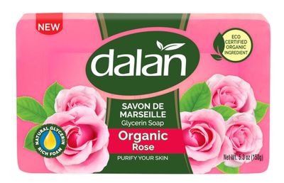 DALAN ORGANIC BAR SOAP ROSE WATER PURIFY 150G
