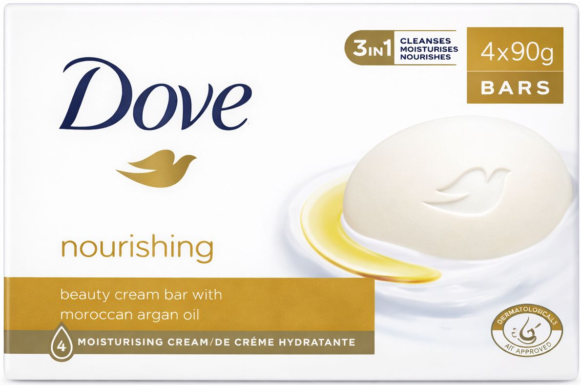 DOVE BAR SOAP 90G MOROCCAN ARGAN OIL (4PACK)