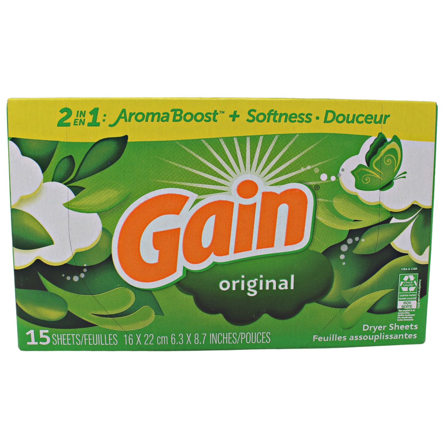 GAIN DRYER SHEETS ORIGINAL 15'S