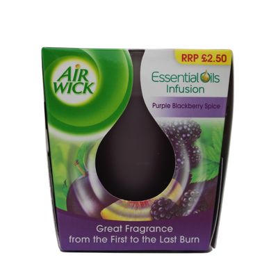 AIRWICK SCENTED CANDLE 105G PURPLE BLACKBERRY SPICE