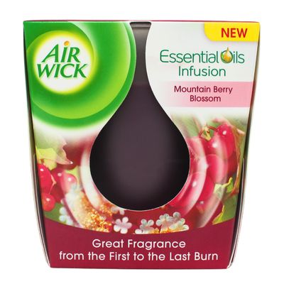 AIRWICK SCENTED CANDLE 105G MOUNTAIN BERRY BLOSSOM