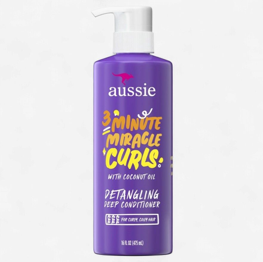 AUSSIE 3MINUTE MIRACLE CURLS COCONUT OIL DETANGLING DEEP CONDITIONER 475ML (PUMP)