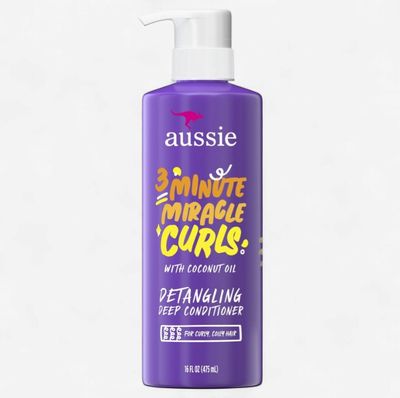 AUSSIE 3MINUTE MIRACLE CURLS COCONUT OIL DETANGLING DEEP CONDITIONER 475ML (PUMP)