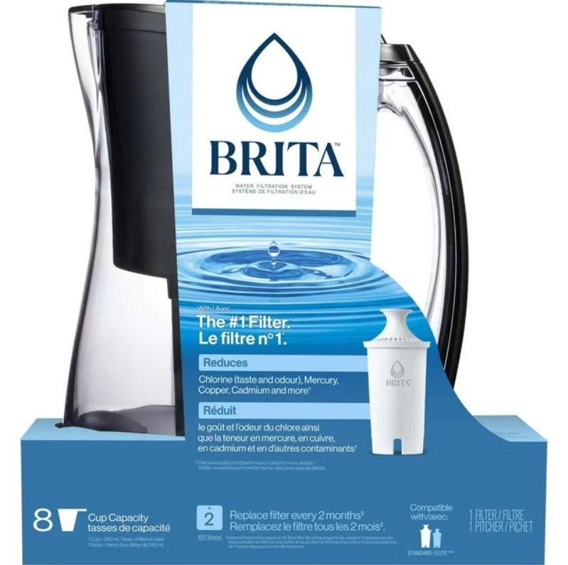BRITA MARINA 8 CUP FILTER PITCHER (2FILTERS)