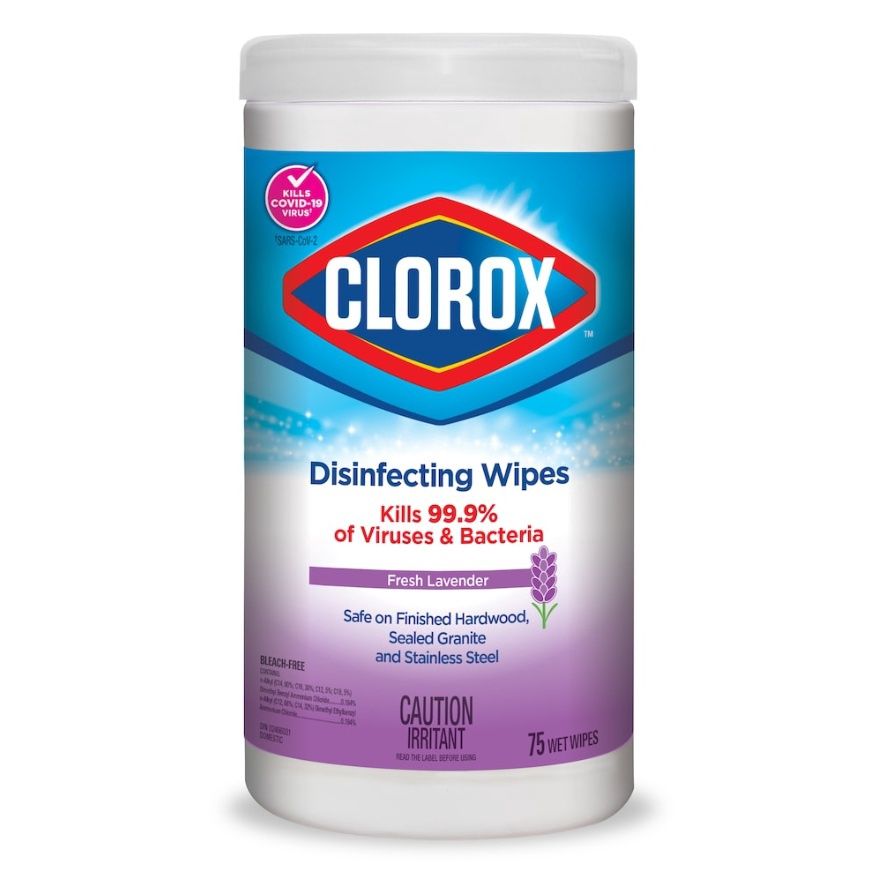 CLOROX DISINFECTING WIPES FRESH LAVENDER 75'S