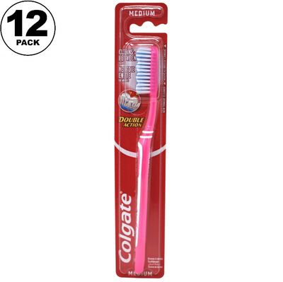 COLGATE TOOTHBRUSH DOUBLE ACTION MEDIUM (12PACK)