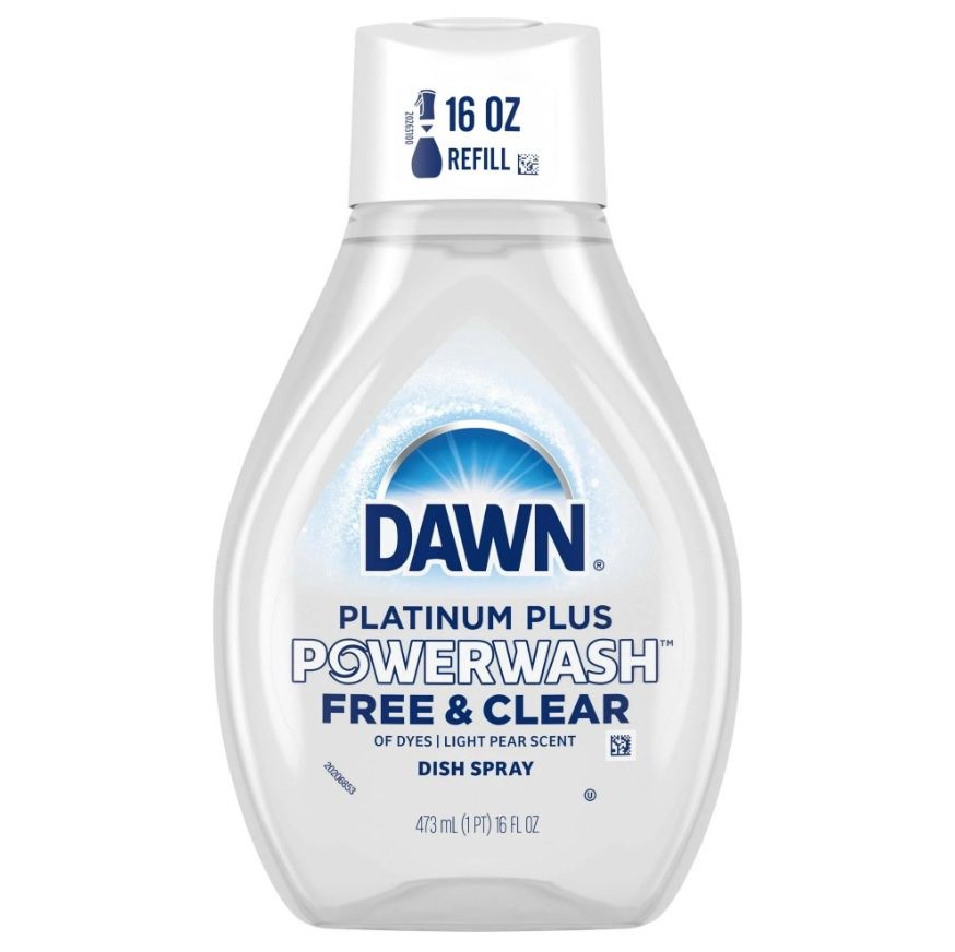 DAWN PLATINUM PLUS POWERWASH DISH SPRAY FREE &amp; CLEAR 473ML (REFILL)