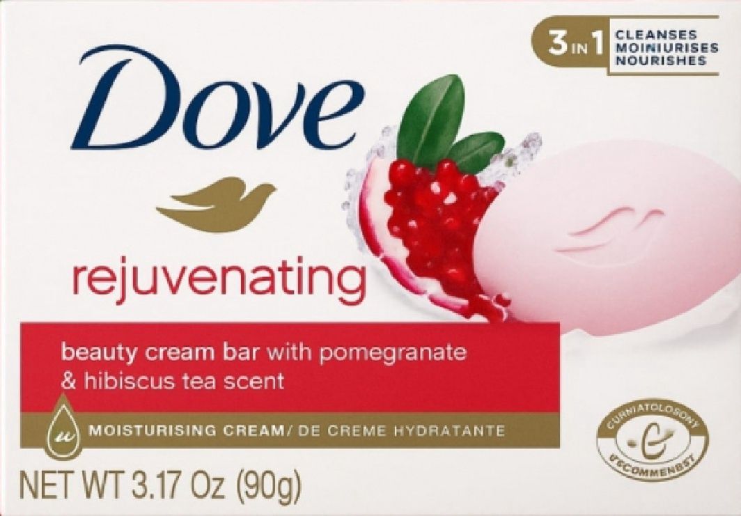 DOVE BAR SOAP 90G REJUVENATING POMEGRANATE HIBISCUS TEA