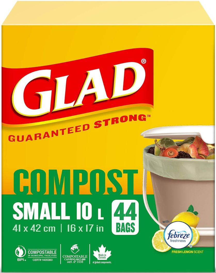 GLAD COMPOST FEBREZE SMALL 10L 44BAGS