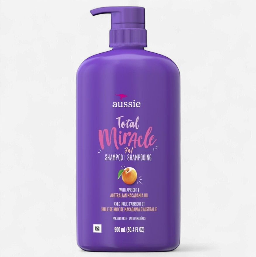 AUSSIE TOTAL MIRACLE 7-IN-1 APRICOT &amp; AUSTRALIAN MACADAMIA OIL SHAMPOO 900ML (PUMP)