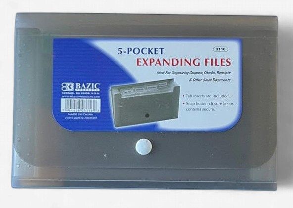 BAZIC #3116 5-POCKET EXPANDING FILES