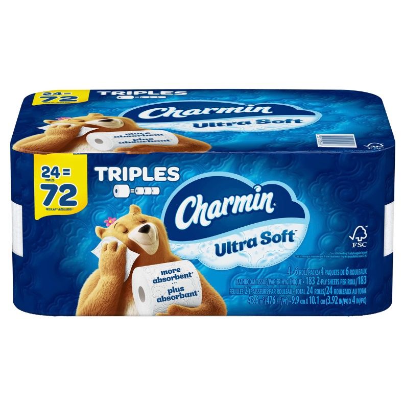 CHARMIN ULTRA SOFT BATHROOM TISSUE TRIPLES (24PACK)