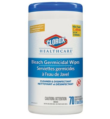 CLOROX HEALTHCARE BLEACH GERMICIDAL WIPES 75'S