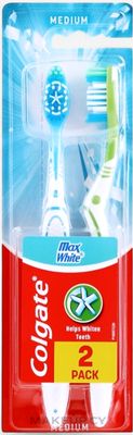 COLGATE TOOTHBRUSH MAX WHITE MEDIUM (2PACK)