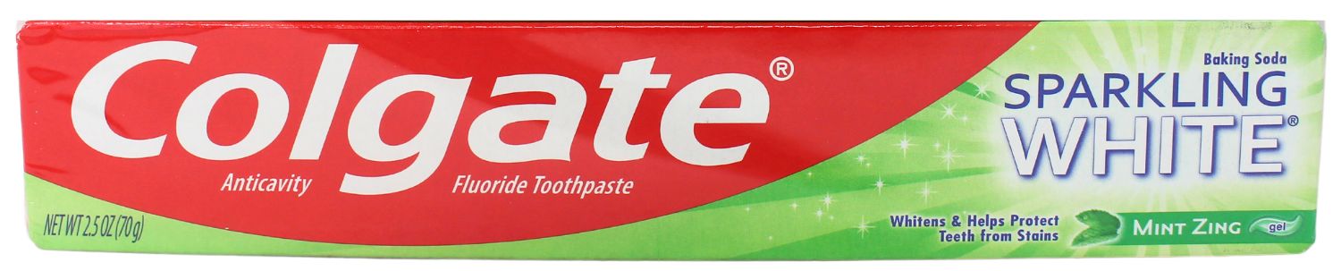 COLGATE TOOTHPASTE SPARKLING WHITE MINT ZING 70G