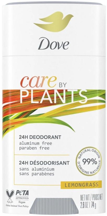 DOVE CARE BY PLANTS DEODORANT LEMONGRASS 74G