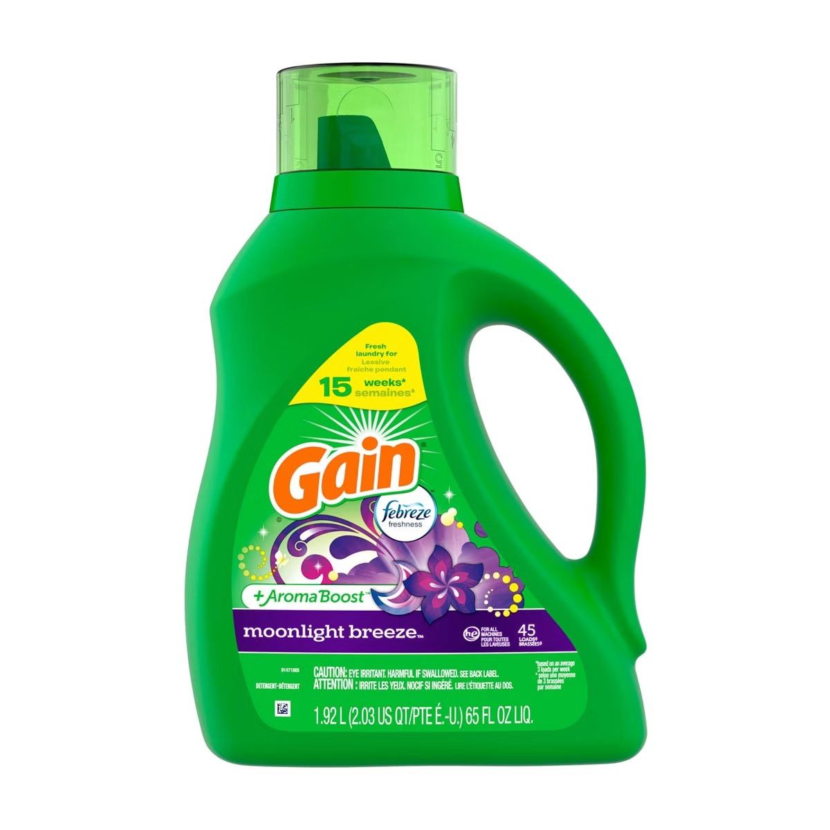 GAIN + AROMA BOOST DETERGENT 1.92L MOONLIGHT BREEZE 45LOADS