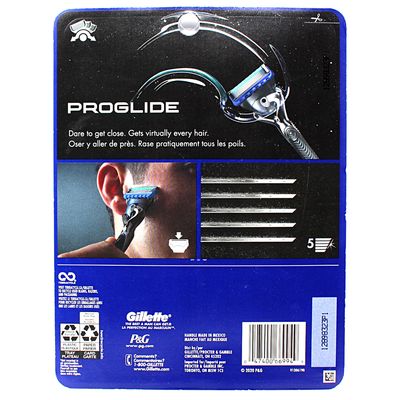 GILLETTE FUSION PROGLIDE 1RAZOR + 6CARTRIDGES