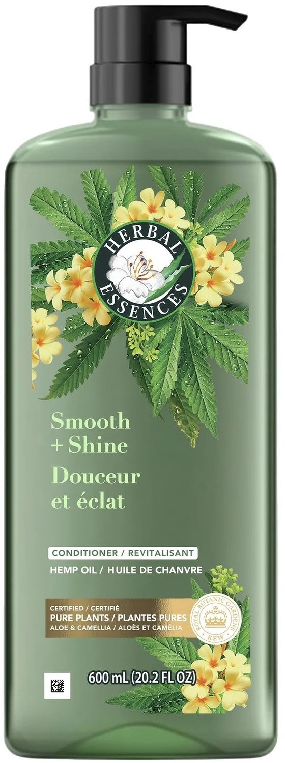 HERBAL ESSENCES SMOOTH + SHINE HEMP OIL 600ML SHAMPOO