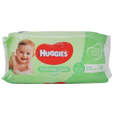 HUGGIES NATURAL CARE ALOE WIPES 52'S