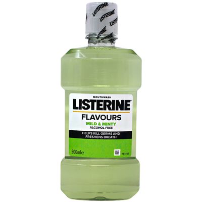 LISTERINE MOUTHWASH 500ML MILD &amp; MINTY