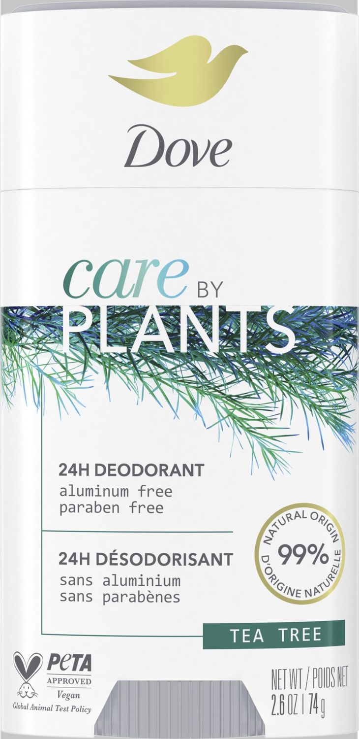 DOVE CARE BY PLANTS DEODORANT TEA TREE 74G